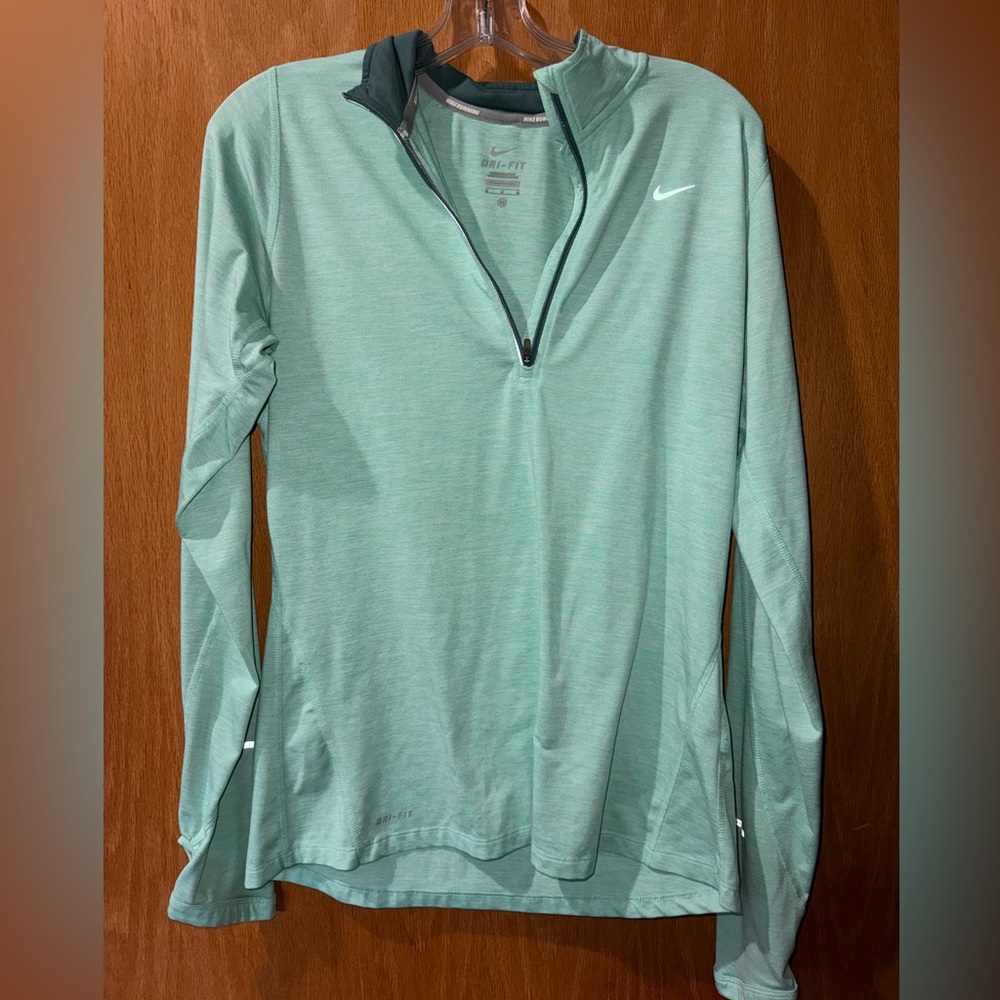 Nike Women's Mint Green Dri-FIT Quarter Zip